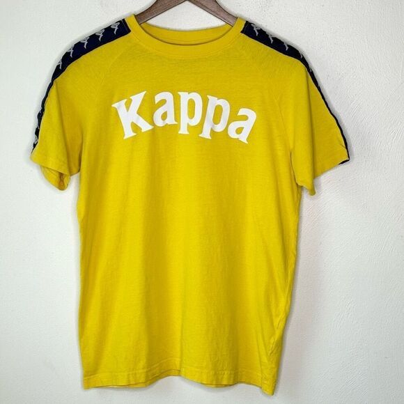 Kappa 222 Banda Balima Short Sleeve T Shirt Yellow - Men’s US L - Picture 1 of 7